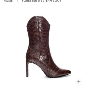 **SOLD** Chinese Laundry Brown Heeled Boots with Stiletto Heel